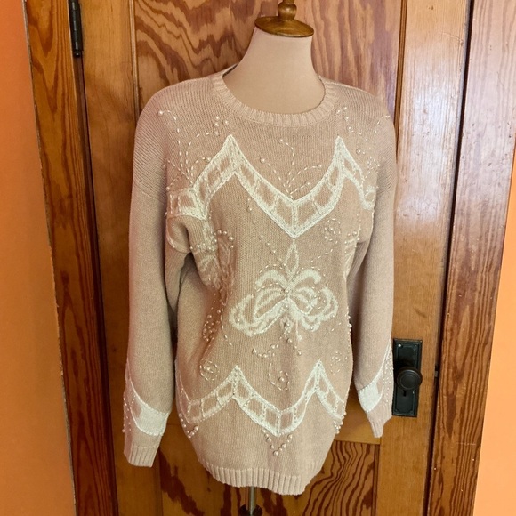 Vintage 90s beaded sweater - Picture 6 of 9
